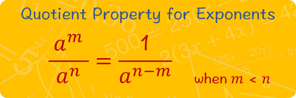 Quotient Property for Exponents